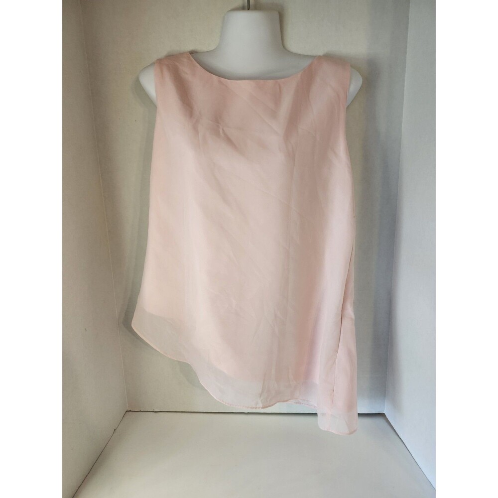 Size 12 Pink Zip Up The Side Tank Blouse